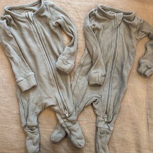 Carter's Purely Soft Army Green Footie Sleepers